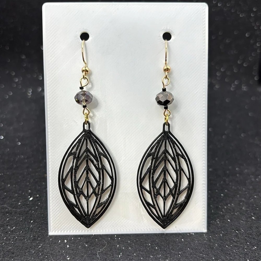 Elegant Black and Gold Earrings